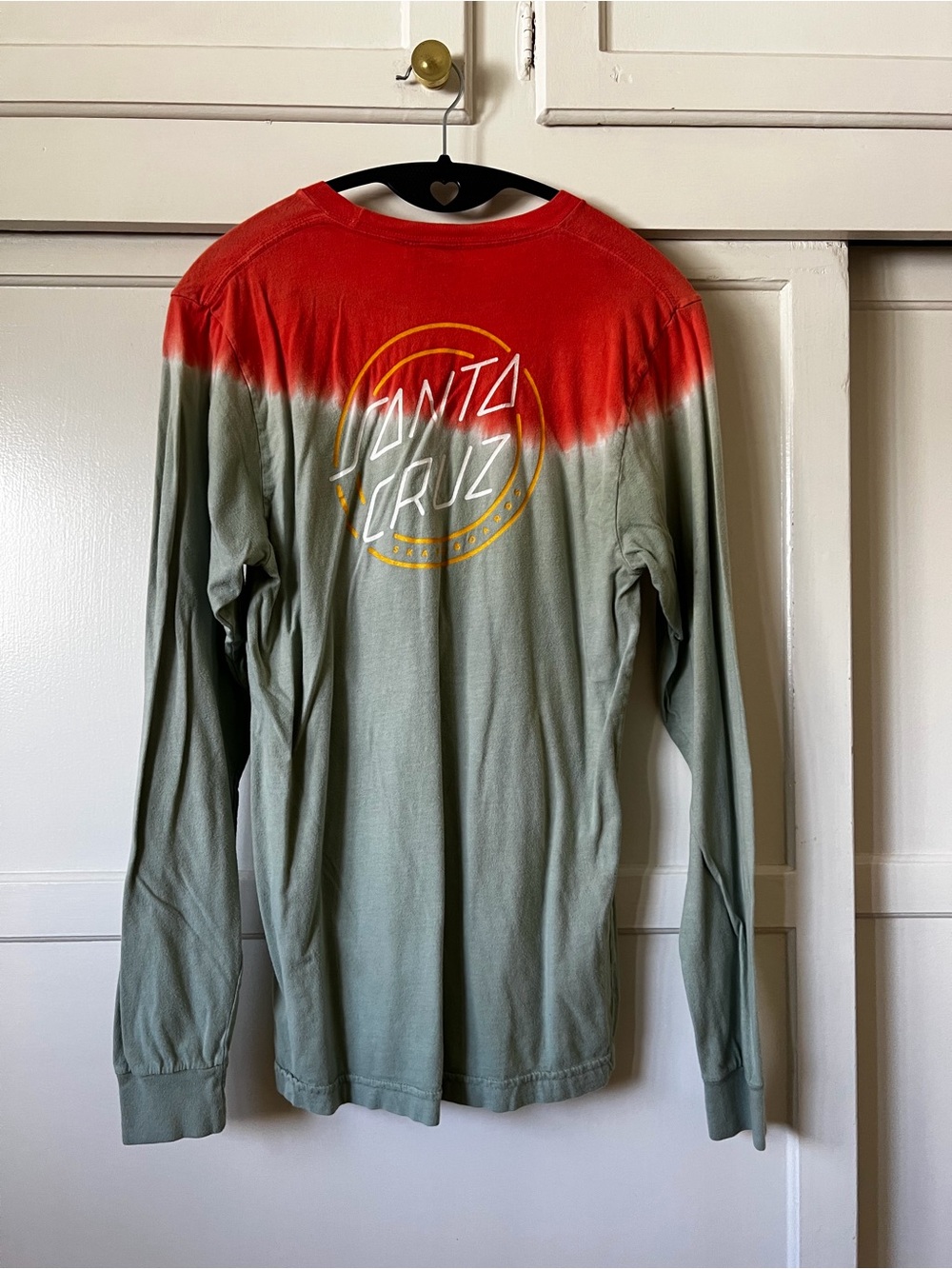 Santa Cruz Red to Sage Dip-Dye Long Sleeve Tee